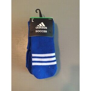 Adidas Soccer Socks Mens Large Blue Stripe Slightly Imperfect